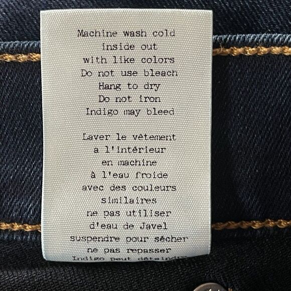 Rag & Bone SZ 27 Skinny Jean Bedford Low-Rise Pockets Zip-Fly Dark Wash Blue - Picture 11 of 12